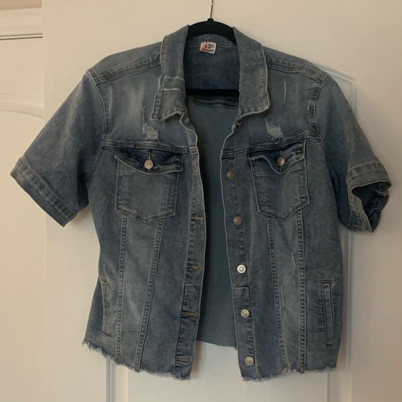 Denim Jacket - Short Sleeve w/Stretch - Picture 1 of 9